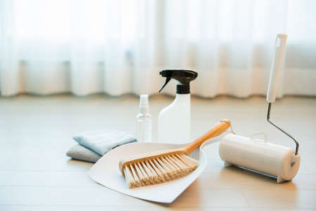 hygiene and cleanliness concept. cleaning home and various cleaning products 169の写真素材