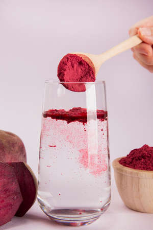 Balanced diet nutrition, healthy eating concept. apple, carrot, red beet, prune 087