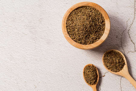 Various aromatic herbs and spices top view 094
