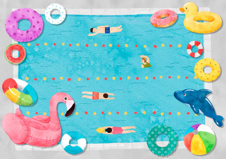 Colorful summer object hand-drawn illustration 006