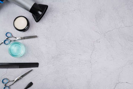 Shaving razors, brush and foam object 095の写真素材