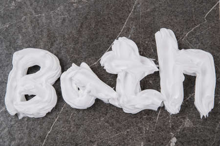 Shaving razors, brush and foam object 039の写真素材