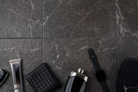 Shaving razors, brush and foam object 066の写真素材