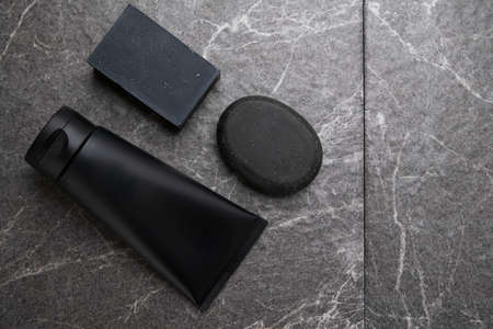 Shaving razors, brush and foam object 001の写真素材