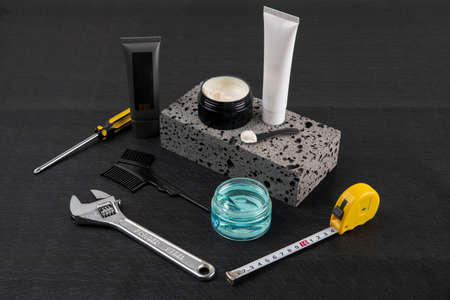 Shaving razors, brush and foam object 109の写真素材