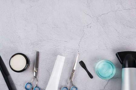 Shaving razors, brush and foam object 098の写真素材