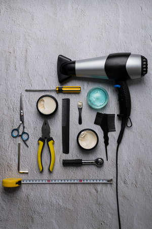 Shaving razors, brush and foam object 125の写真素材