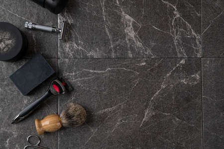 Shaving razors, brush and foam object 106の写真素材