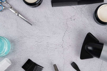 Shaving razors, brush and foam object 099の写真素材