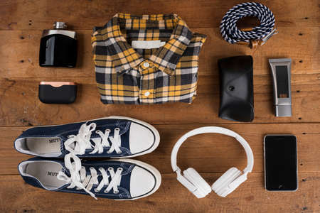 Shaving razors, brush and foam object 083の写真素材