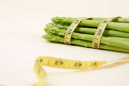 Close up of fresh green asparagus 038の写真素材