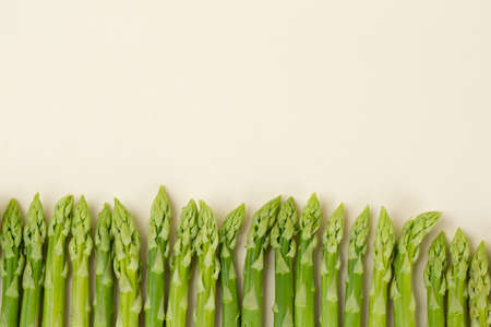 Close up of fresh green asparagus 022の写真素材