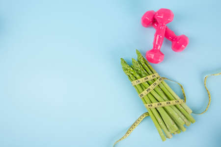 Close up of fresh green asparagus 165の写真素材