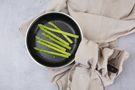 Close up of fresh green asparagus 144の写真素材