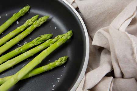Close up of fresh green asparagus 146の写真素材