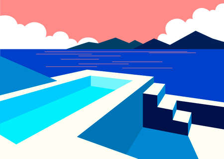 Vivid colorful summer background illustration 007のイラスト素材