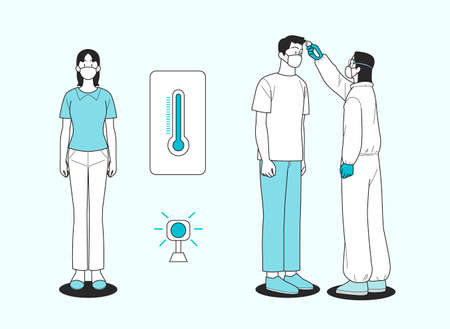 Corona virus prevention concept illustration 004のイラスト素材