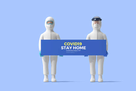All heroes fighting coronavirus covid-19 illustration 004の写真素材