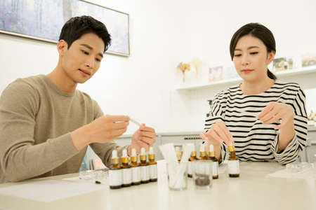 Making perfumes class, DIY concept 005の写真素材