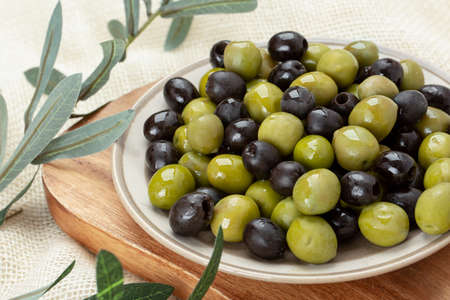 Olives and olive oil 120の写真素材