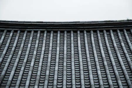 Green nature in South Korea, summer forest and architecture 200の写真素材