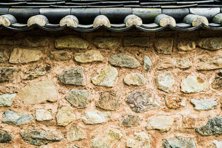 Green nature in South Korea, summer forest and architecture 188の写真素材