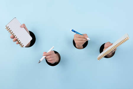 Concept of hands life, hand showing various gestures 149の写真素材