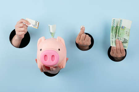 Concept of hands life, hand showing various gestures 157の写真素材