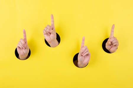 Concept of hands life, hand showing various gestures 138の写真素材