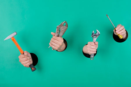 Concept of hands life, hand showing various gestures 196の写真素材