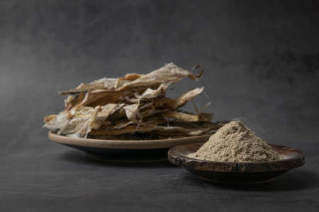 Korean dried fish pollack, Hwangtaeの写真素材