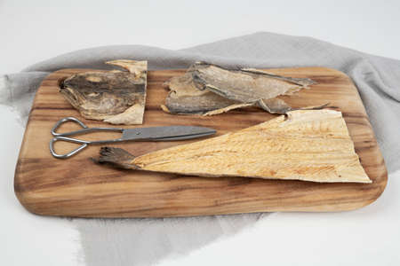 Korean dried fish pollack, Hwangtaeの写真素材