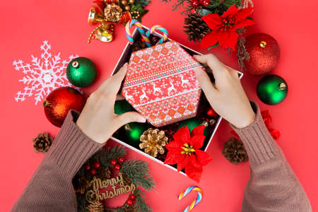 Christmas objects for winter season promotion