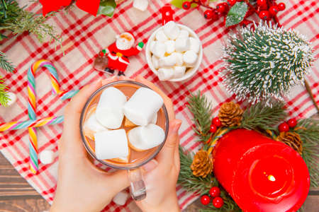 Christmas objects for winter season promotionの写真素材