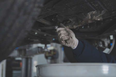 auto vehicle Service repair center concept with maintenance staffの写真素材