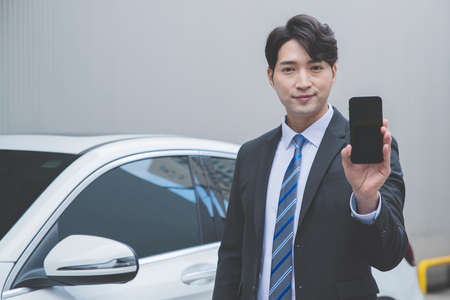 auto vehicle car insurance agent, car reseller conceptの写真素材