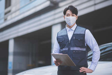 auto vehicle car insurance agent, car reseller conceptの写真素材
