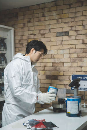 auto vehicle Service repair center concept with maintenance staff