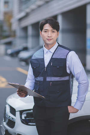 auto vehicle car insurance agent, car reseller conceptの写真素材