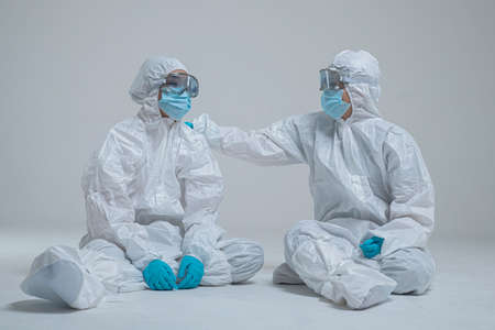 Covid virus medical staff conceptの写真素材