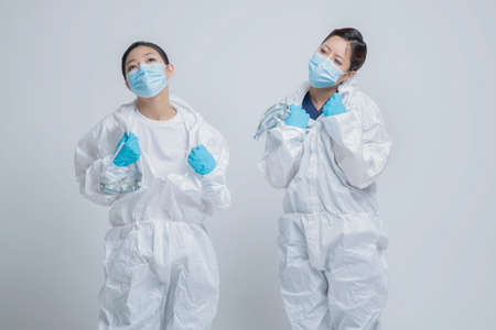 Covid virus medical staff conceptの写真素材