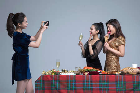 girls, ladies party conceptの写真素材