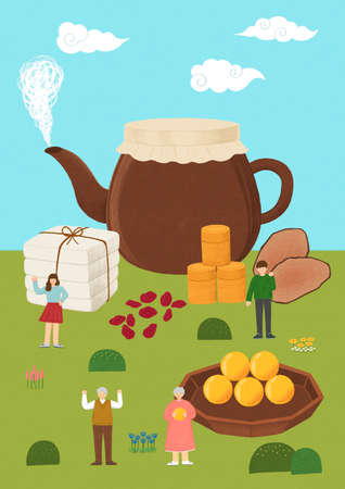 health supplementary product, oriental medicineの写真素材
