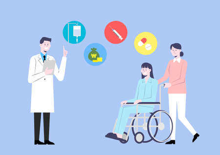 Insurance concept, health and property protection illustration 006のイラスト素材