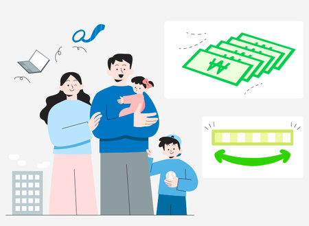 family loan, government fund illustrationのイラスト素材
