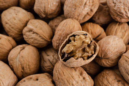 background of walnuts