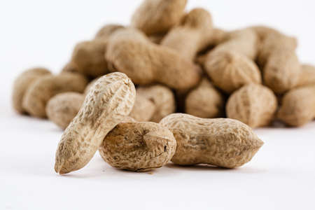 peanuts in white background