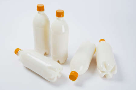 rice wine in plastic bottles