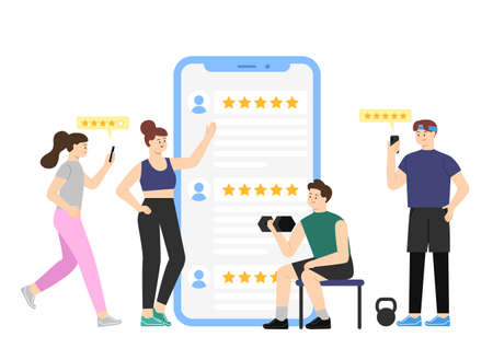 stars rating system across society and different industriesのイラスト素材