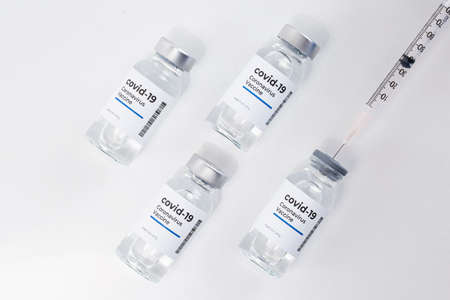 covid 19 vaccine, white background